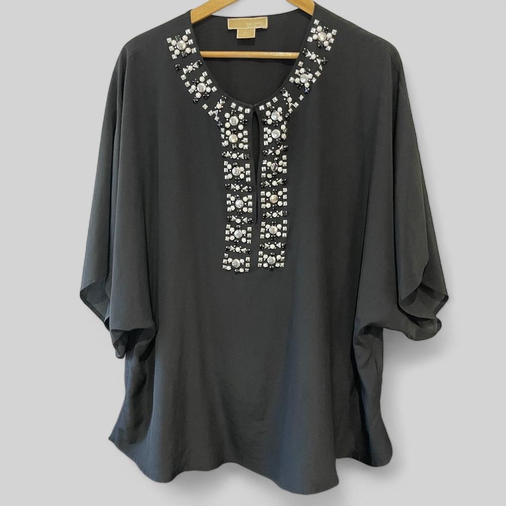 Michael Kors Black Embellished Blouse
